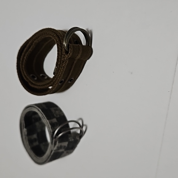 Boy's Adjustable Belts Strong Cloth Tweed Brown & Army Green Size 6/8 #B-40 - Picture 2 of 10